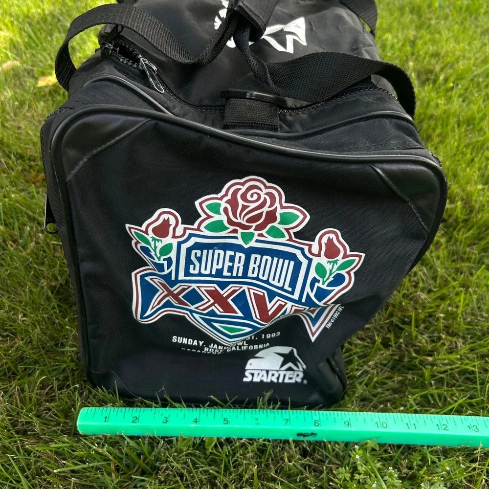 Vintage Starter Super Bowl XXVII 1993 Duffel Bag NFL Black Gym Travel Bag 20 In
